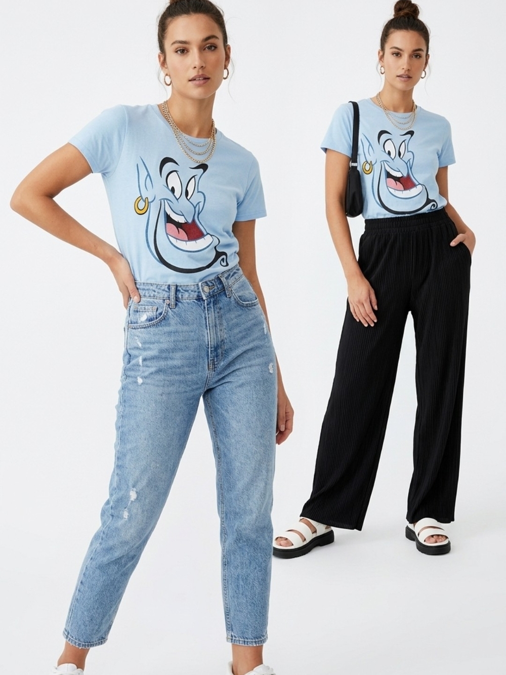Disney Light Blue Aladdin Genie Graphic Tee